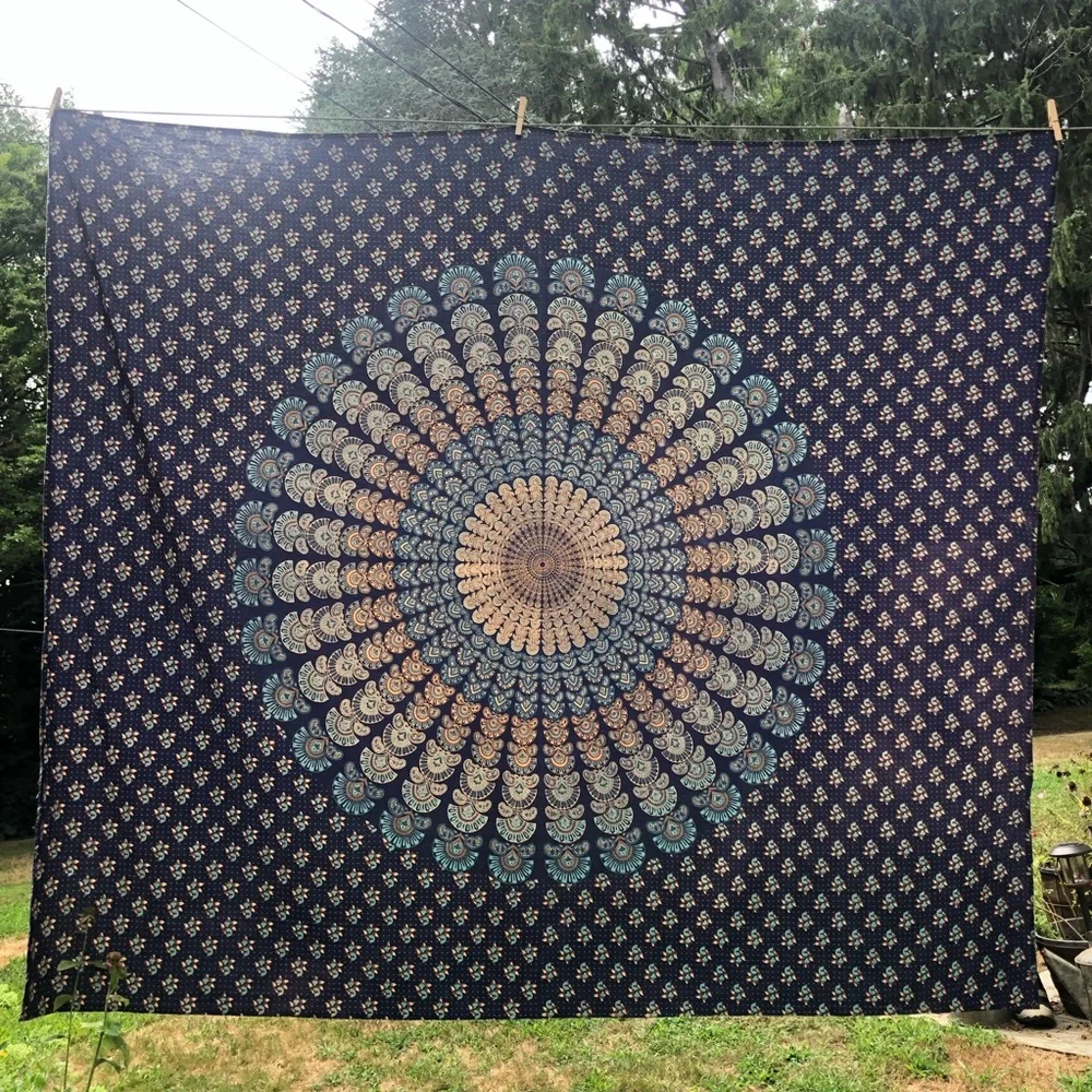 Urban Outfitters Blue Mandala Tapestry